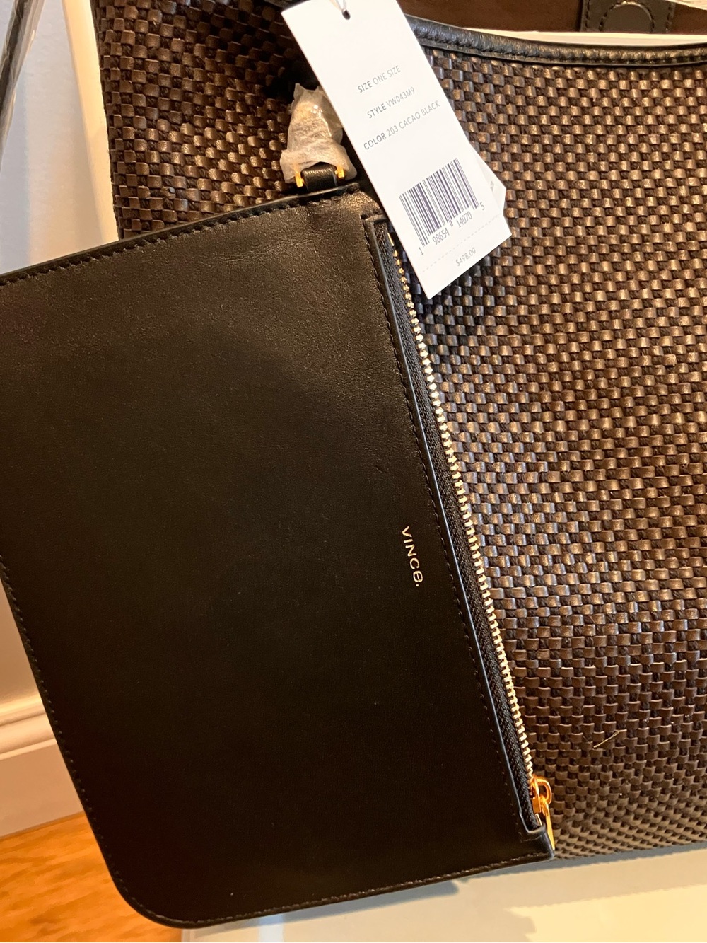 NWT Vince Brown Leather tote Bag